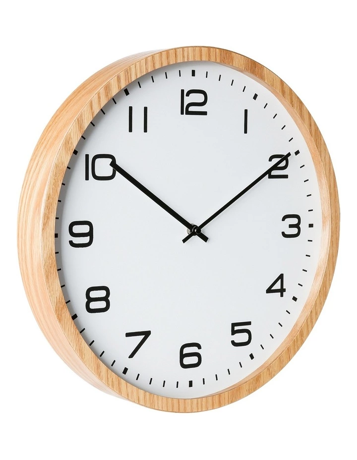 Australian House & Garden Kingston 40cm Wall Clock Natural 2 Australian House & Garden Kingston 40cm Wall Clock Natural - Image 2
