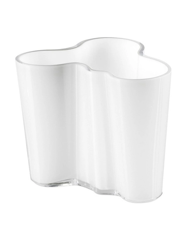 IITTALA Alvar Aalto 9.5cm Glass Vase White 1 IITTALA Alvar Aalto 9.5cm Glass Vase White