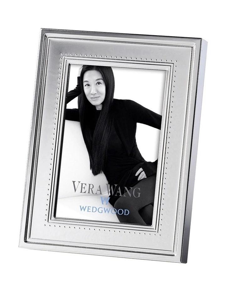 Wedgwood Vera Wang 4x6" Grosgrain Photo Frame Silver 1 Wedgwood Vera Wang 4x6" Grosgrain Photo Frame Silver