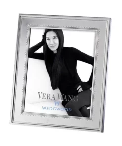 Wedgwood Vera Wang 8x10" Grosgrain Photo Frame Silver