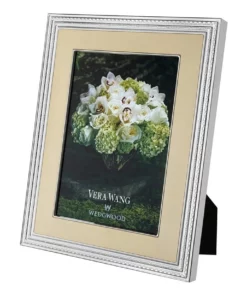 Wedgwood Vera Wang With Love 5x7" Photo Frame Silver/Cream