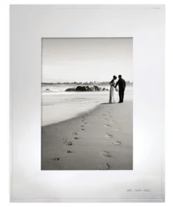 Kate spade new york Darling Point 5x7" Photo Frame Silver/White