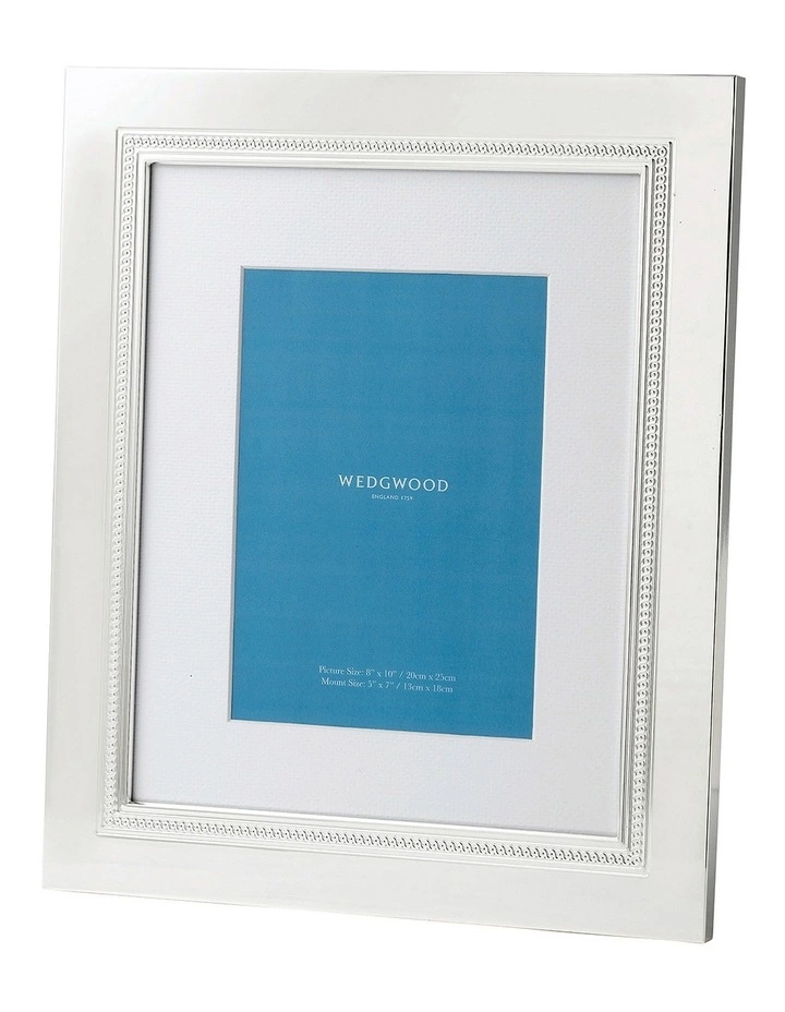 Wedgwood Simply Wish 8x10" Photo Frame Mirrored Silver 1 Wedgwood Simply Wish 8x10" Photo Frame Mirrored Silver