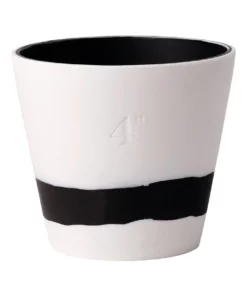 Wedgwood Burlington Pots 4inch Pot Black/White