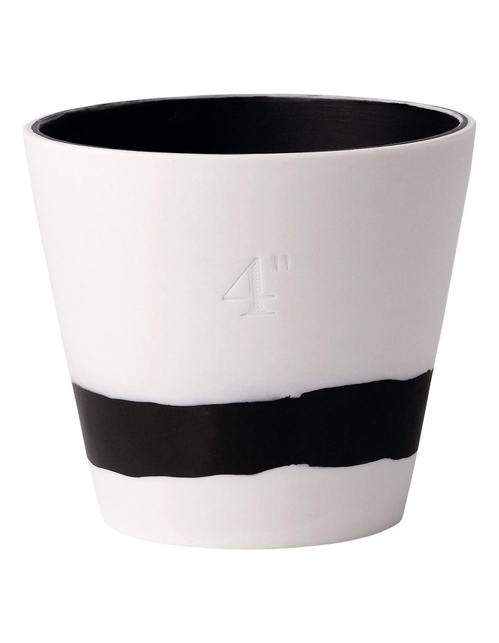 Wedgwood Burlington Pots 4inch Pot Black/White 1 Wedgwood Burlington Pots 4inch Pot Black/White