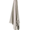 Aura Home Vintage Linen Fringe Throw in Natural
