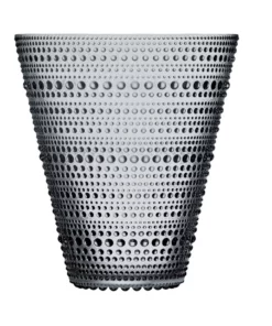 IITTALA Kastehelmi 15cm Glass Vase Grey