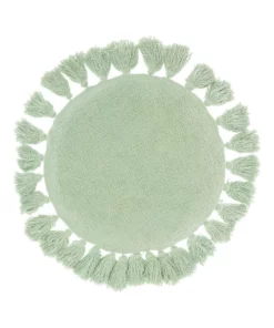 Linen House Florida Square Cushion Basil Green