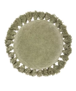 Linen House Florida Round Cushion Green