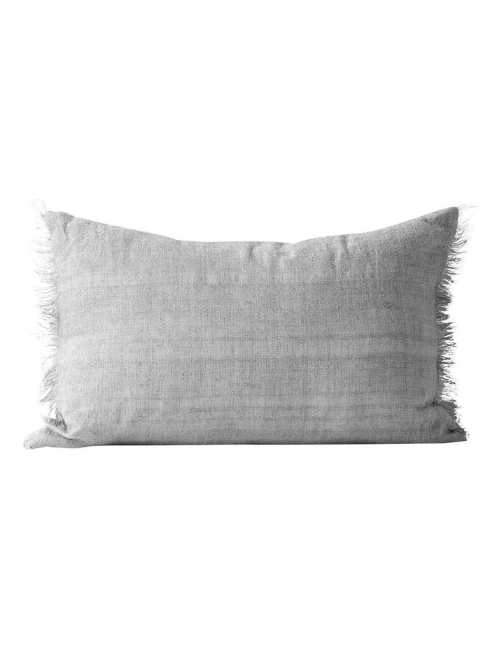 Aura Home Vintage Linen Fringe Cushion Range in Smoke 1 Aura Home Vintage Linen Fringe Cushion Range in Smoke