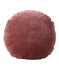 Aura Home Luxury Velvet 45cm Round Cushion in Pink