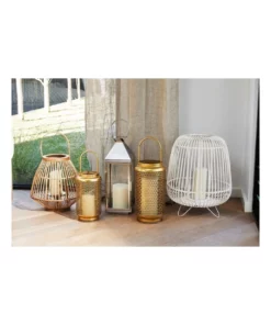 Heritage 59cm Stainless Steel & Glass Lantern Silver -Home Decor Shop 658851670 3 720x928