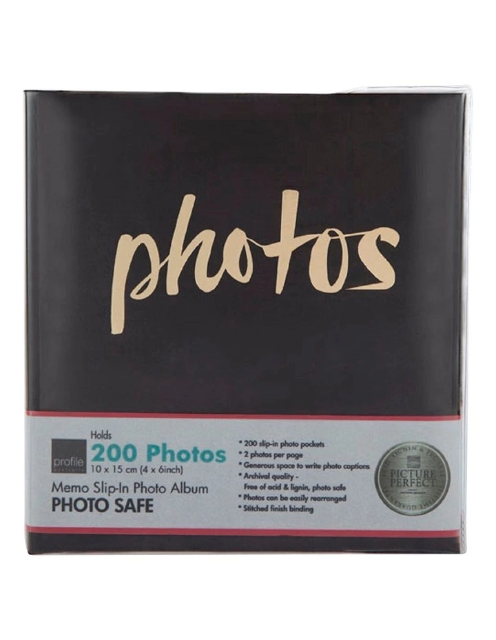 Profile Moda 200x 4x6in (10x15cm) Photo Album Black 1 Profile Moda 200x 4x6in (10x15cm) Photo Album Black