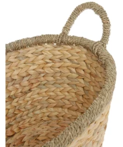 Heritage Medium Light Brown Woven Water Hyacinth Basket -Home Decor Shop 701318530 3 720x928
