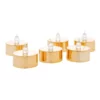 Heritage Metallic Flameless Tealight Candles