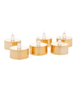 Heritage Metallic Flameless Tealight Candles