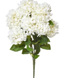 Rogue Hydrangea Bush 40x40x64cm Artificial Flower Stem White