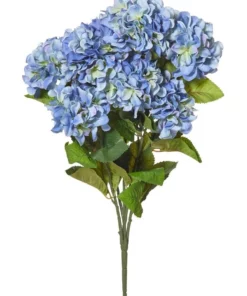 Rogue Hydrangea Bush 40x40x64cm Artificial Flower Stem Blue