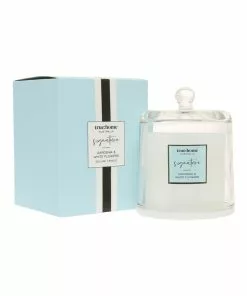 True Home Signature Gardenia & White Flowers Candle With Cloche