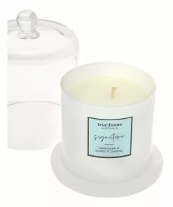 True Home Signature Gardenia & White Flowers Candle With Cloche -Home Decor Shop 707928670 3 720x928