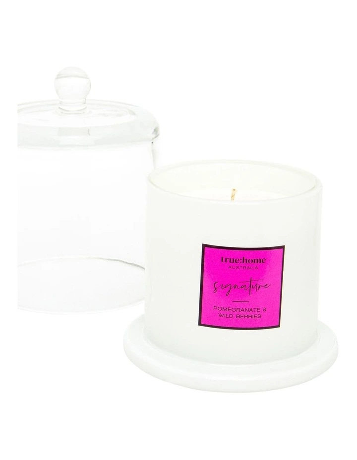 True Home Signature Pomegranate & Wild Berries Candle With Cloche 2 True Home Signature Pomegranate & Wild Berries Candle With Cloche - Image 2