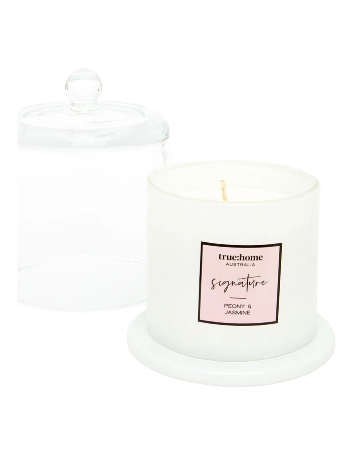 True Home Signature Peony & Jasmine Candle With Cloche 2 True Home Signature Peony & Jasmine Candle With Cloche - Image 2