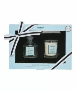 True Home Signature Gardenia & White Flowers Mini Candle and Diffuser Duo
