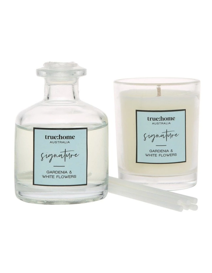 True Home Signature Gardenia & White Flowers Mini Candle and Diffuser Duo 2 True Home Signature Gardenia & White Flowers Mini Candle and Diffuser Duo - Image 2