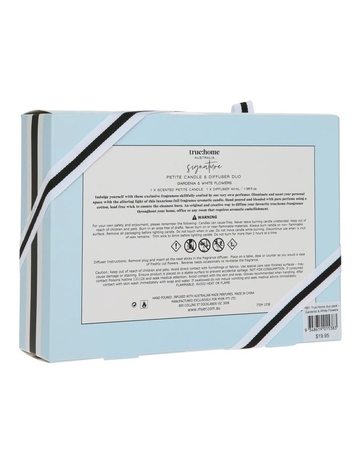 True Home Signature Gardenia & White Flowers Mini Candle and Diffuser Duo 3 True Home Signature Gardenia & White Flowers Mini Candle and Diffuser Duo - Image 3