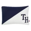Tommy Hilfiger Triangle Cushion in Navy/White