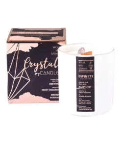 Wicks and Stones Infinity Amethyst Candle