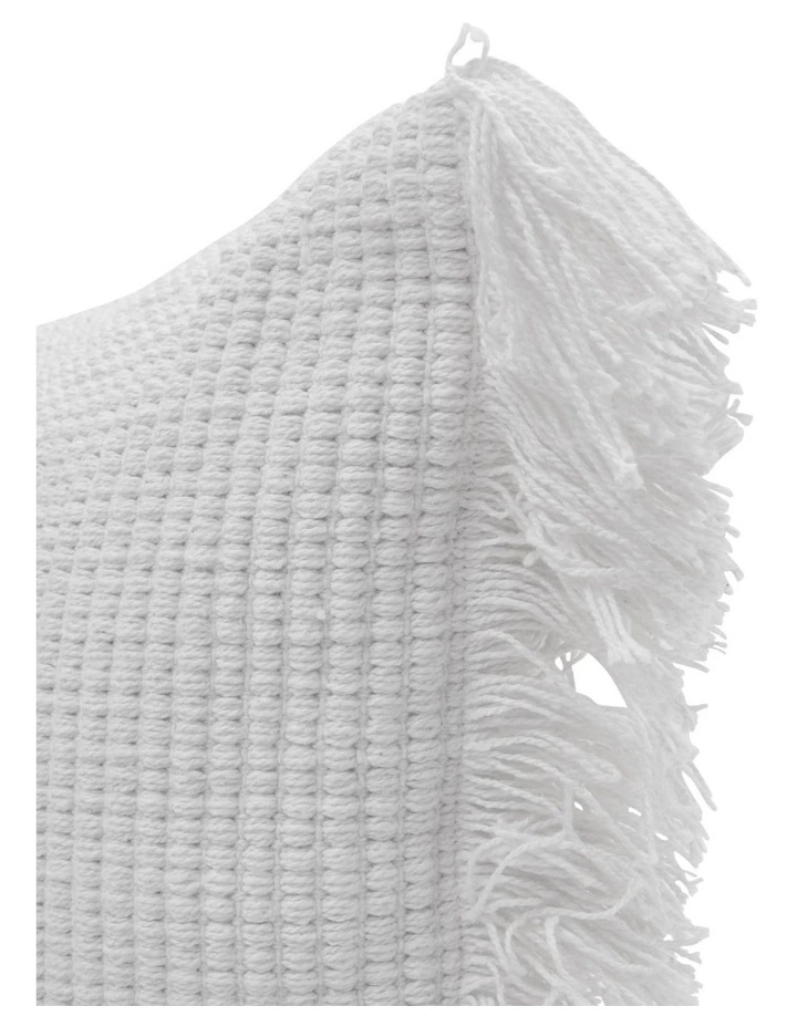 Australian House & Garden Coachwood Ribbed Cotton With Fringe Cushion Off-White 2 Australian House & Garden Coachwood Ribbed Cotton With Fringe Cushion Off-White - Image 2