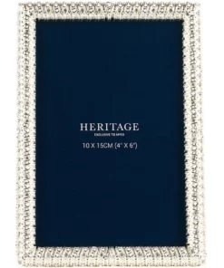 Heritage Bejewelled 10x15cm Photo Frame Silver