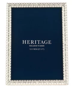 Heritage Bejewelled 13x18cm Photo Frame Silver