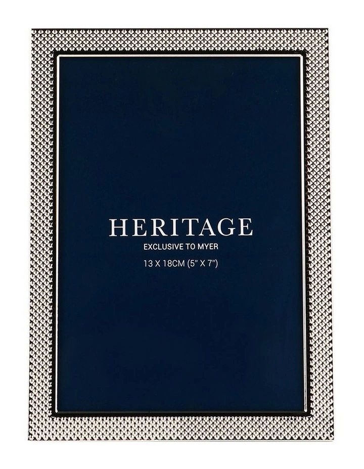 Heritage 13x18cm Textured Shiny Metal Photo Frame Silver 1 Heritage 13x18cm Textured Shiny Metal Photo Frame Silver