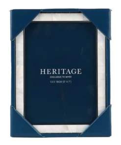 Heritage Mother of Pearl 13x18cm Shiny Metal Photo Frame Silver -Home Decor Shop 746492860 3 720x928