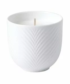 Wedgwood Folia 8cm Filled Candle White