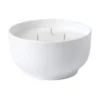 Wedgwood Folia 13cm 3-Wick Filled Candle White