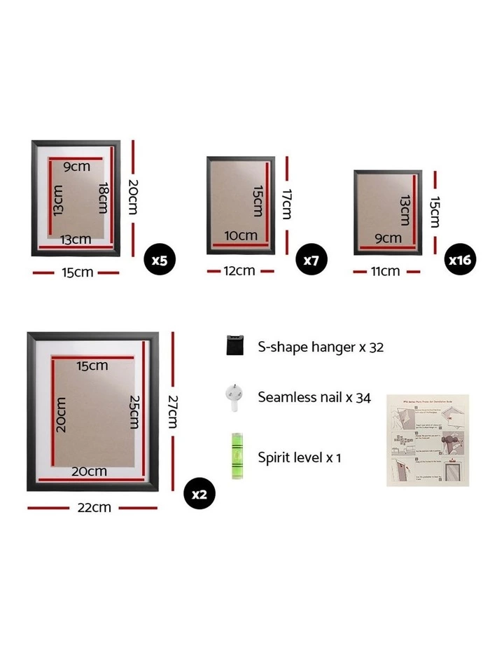 My Plaza 30 PCS Photo Frame Wall Set 2 My Plaza 30 PCS Photo Frame Wall Set - Image 2