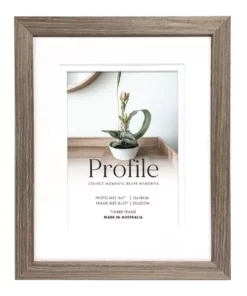 Profile Deluxe 8x10"/5x7" Timber Photo Frame Stone Ash