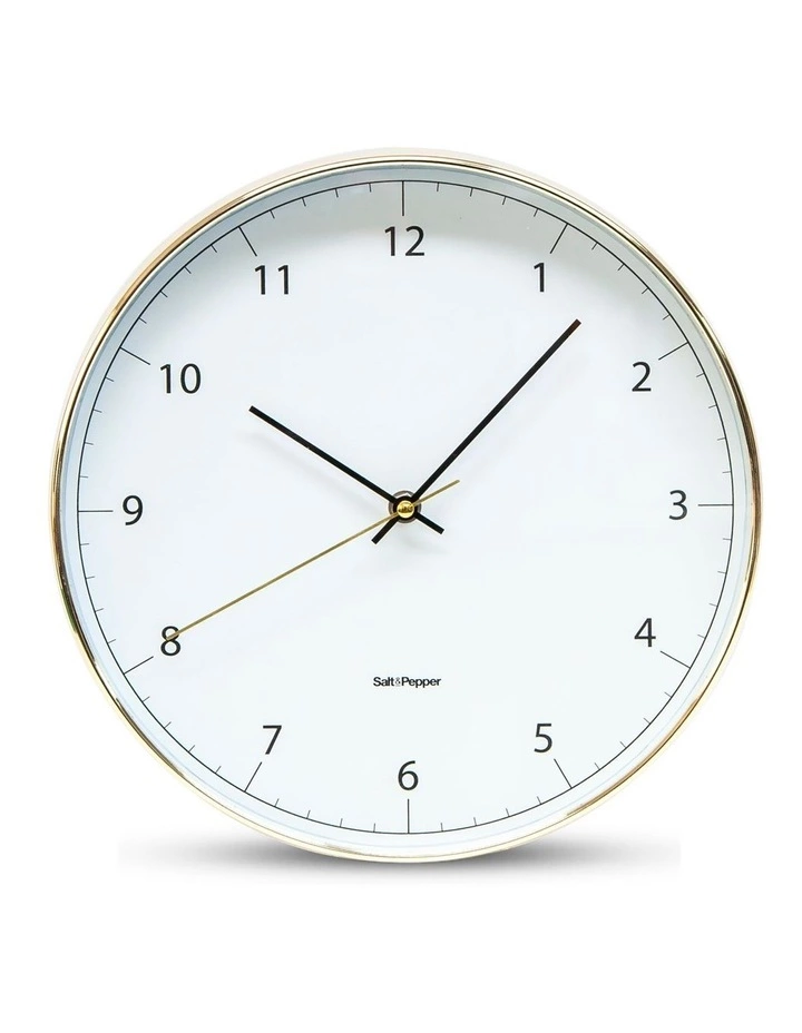 Salt&Pepper Blair 31cm Wall Clock White/Gold 1 Salt&Pepper Blair 31cm Wall Clock White/Gold