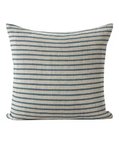 Aura Home Heirloom Stripe Cushion in Indian Teal
