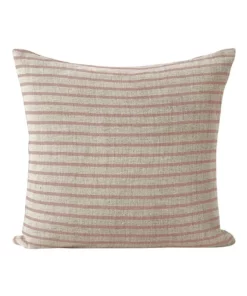 Aura Home Heirloom Stripe Cushion in Rosewater