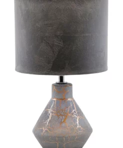 Salt&Pepper Crackle Table Lamp Grey 32cm