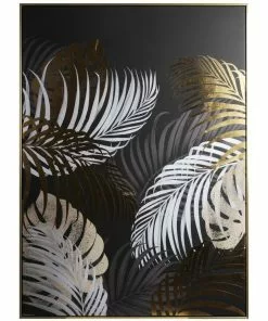 Cooper & Co. 143 x 102cm Foil Print Leaves Canvas Framed Wall Art