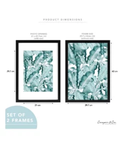 Cooper & Co Set Of 2 29.7cmx42 Mat to 21x29.7cm Black Premium Paradise Wooden Photo Frame -Home Decor Shop 779423230 7 720x928