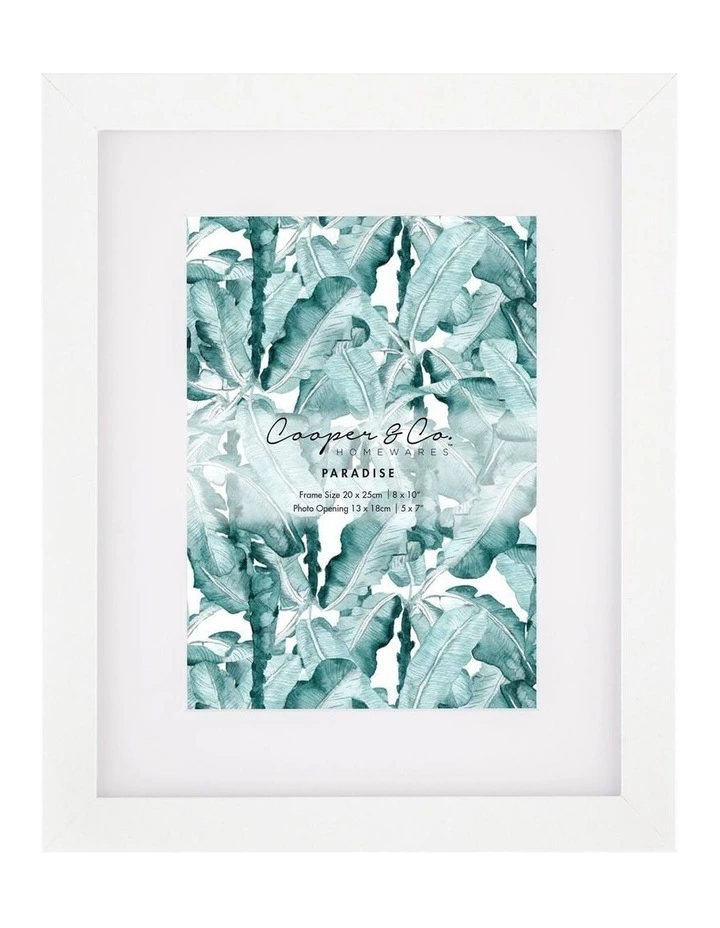 Cooper & Co Set Of 4 20x25cm Mat to 13x18cm White Premium Paradise Wooden Photo Frame 2 Cooper & Co Set Of 4 20x25cm Mat to 13x18cm White Premium Paradise Wooden Photo Frame - Image 2