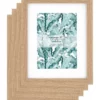Cooper & Co Set Of 4 20x25cm Mat to 13x18cm Oak Premium Paradise Wooden Photo Frame
