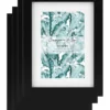 Cooper & Co Set Of 4 15x20cm Mat to 10x15cm Black Premium Paradise Wooden Photo Frame