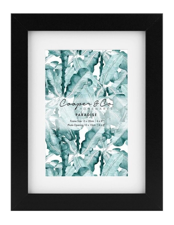 Cooper & Co Set Of 4 15x20cm Mat to 10x15cm Black Premium Paradise Wooden Photo Frame 2 Cooper & Co Set Of 4 15x20cm Mat to 10x15cm Black Premium Paradise Wooden Photo Frame - Image 2